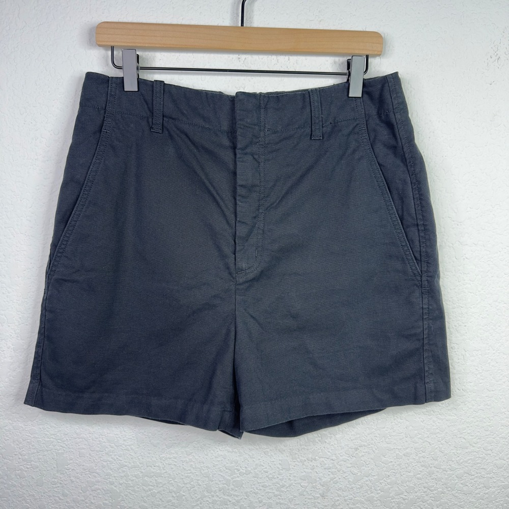 Vince Chino Shorts Women 12 Black Cotton Casual Minimalist Coastal Preppy Luxury